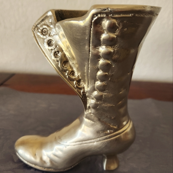Victorian Brass Boot - Picture 1 of 6